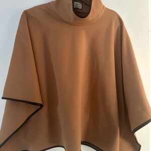 Tuckernuck Camel Poncho with Black Trim